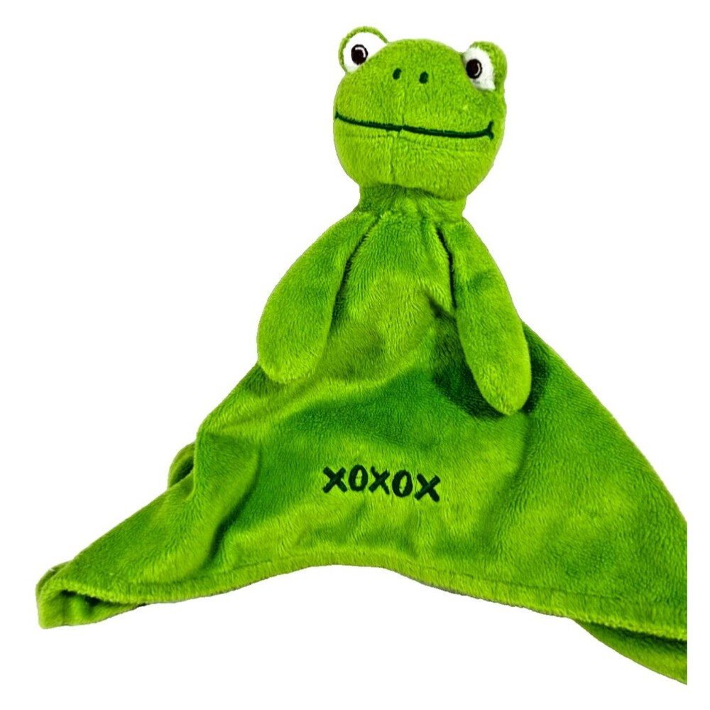 Honey Bunny Frog Plush Green Lovey Baby Security Blanket XOXOX